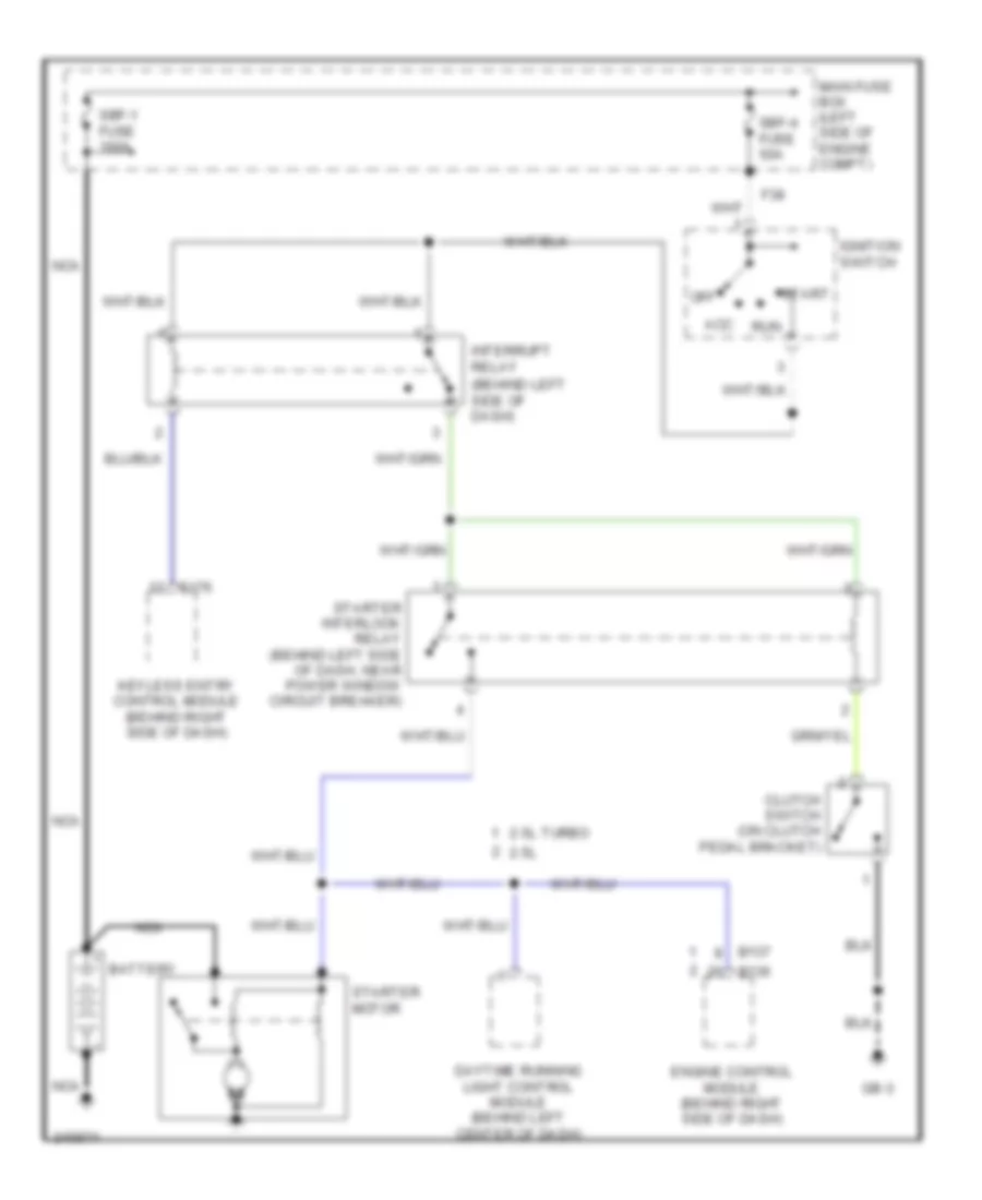 Starting Wiring Diagram M T for Subaru Baja Turbo 2006