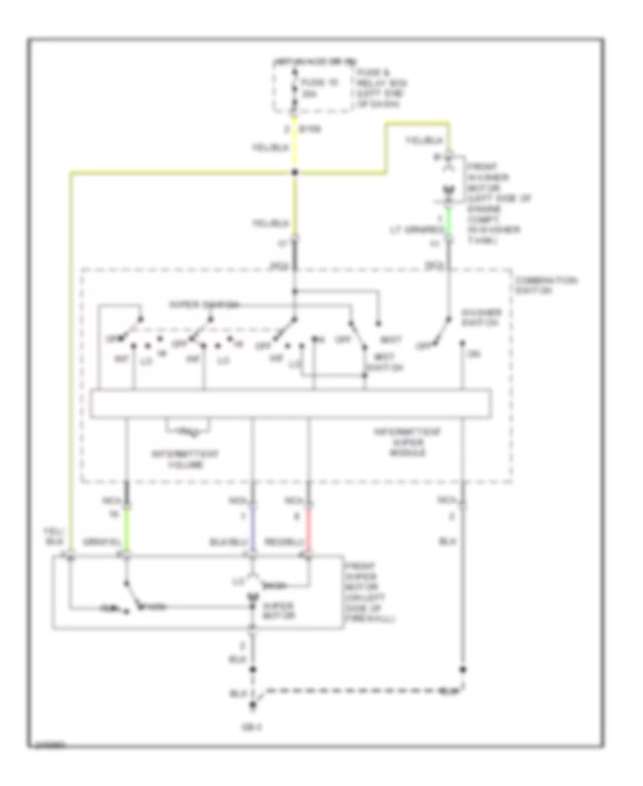 Wiper Washer Wiring Diagram for Subaru Baja Turbo 2006