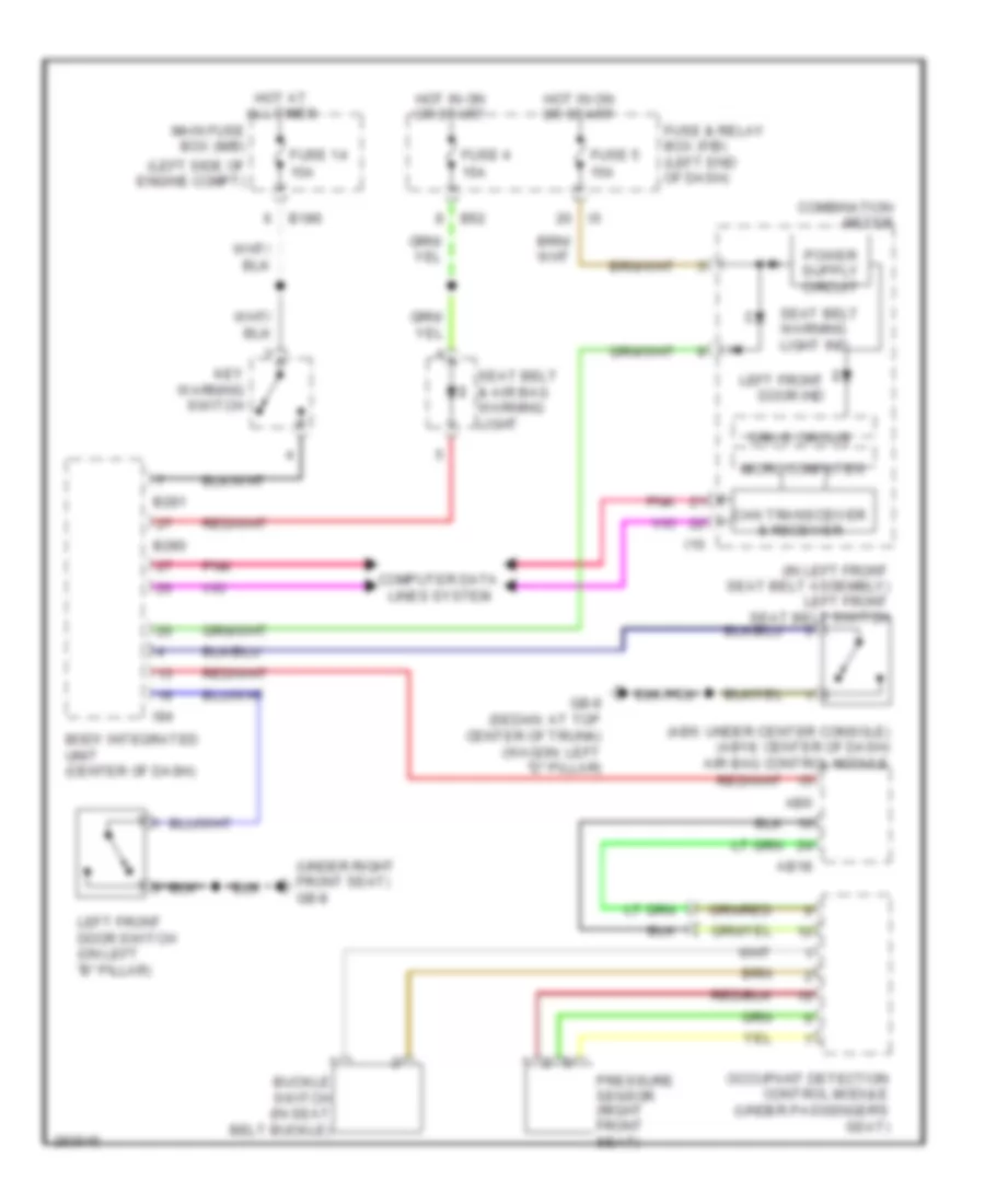 Chime Wiring Diagram for Subaru Outback XT Limited 2008