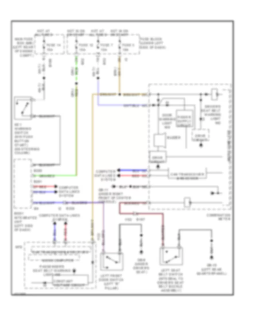 Chime Wiring Diagram, with HEV for Subaru XV Crosstrek Premium 2014