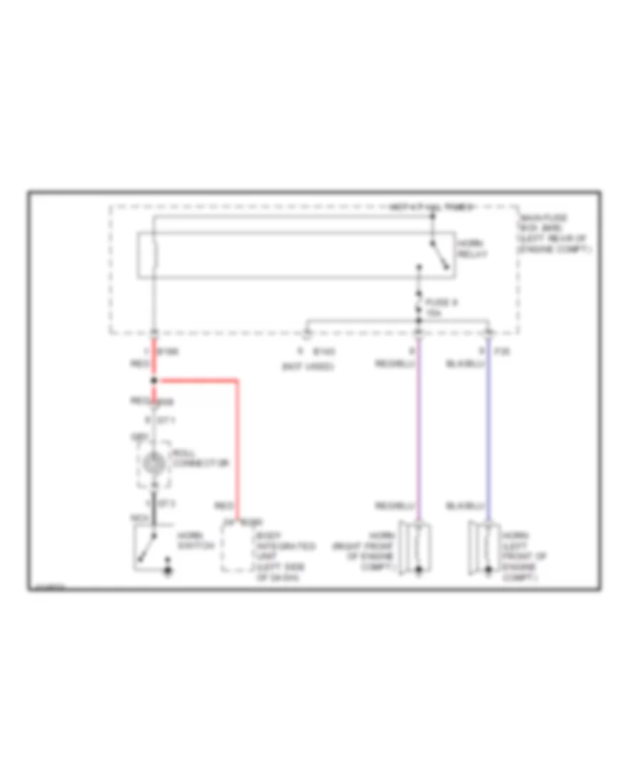 Horn Wiring Diagram, without HEV for Subaru XV Crosstrek Premium 2014