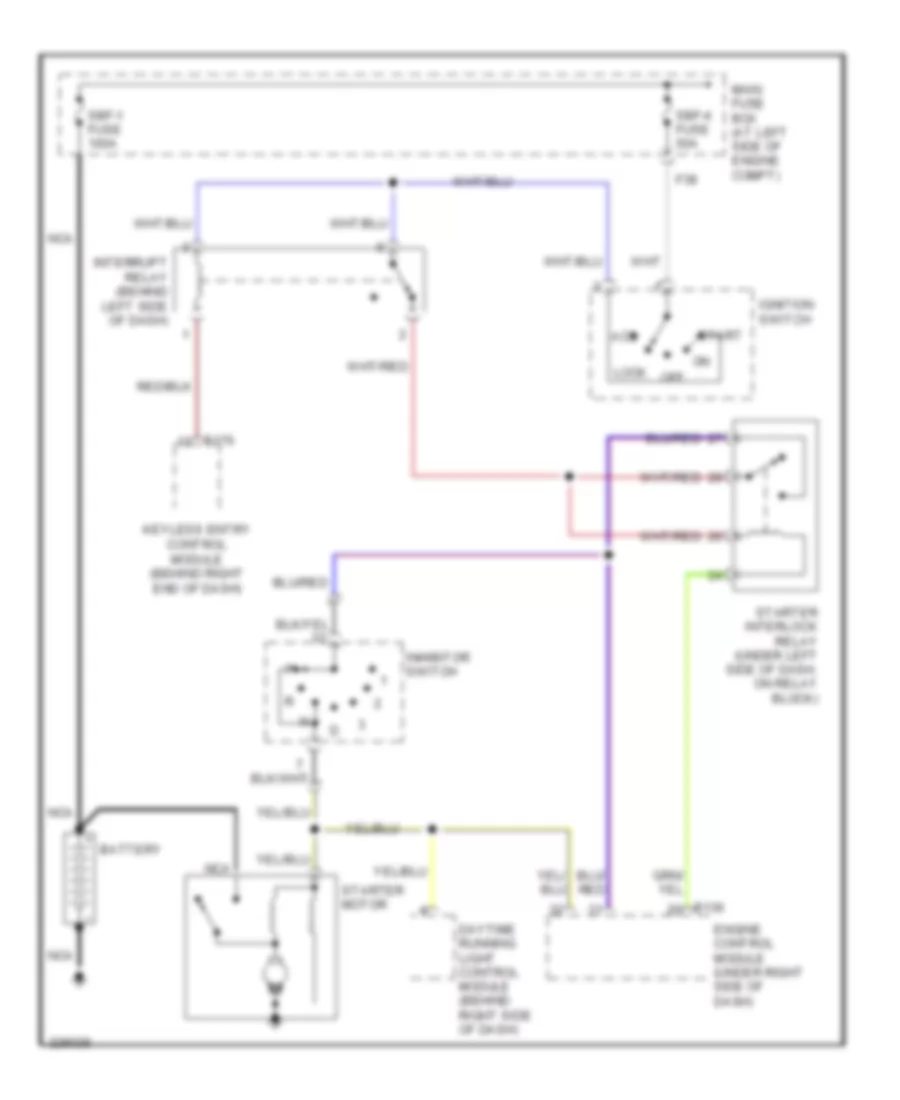 2.5L, Starting Wiring Diagram, AT for Subaru Forester X 2006