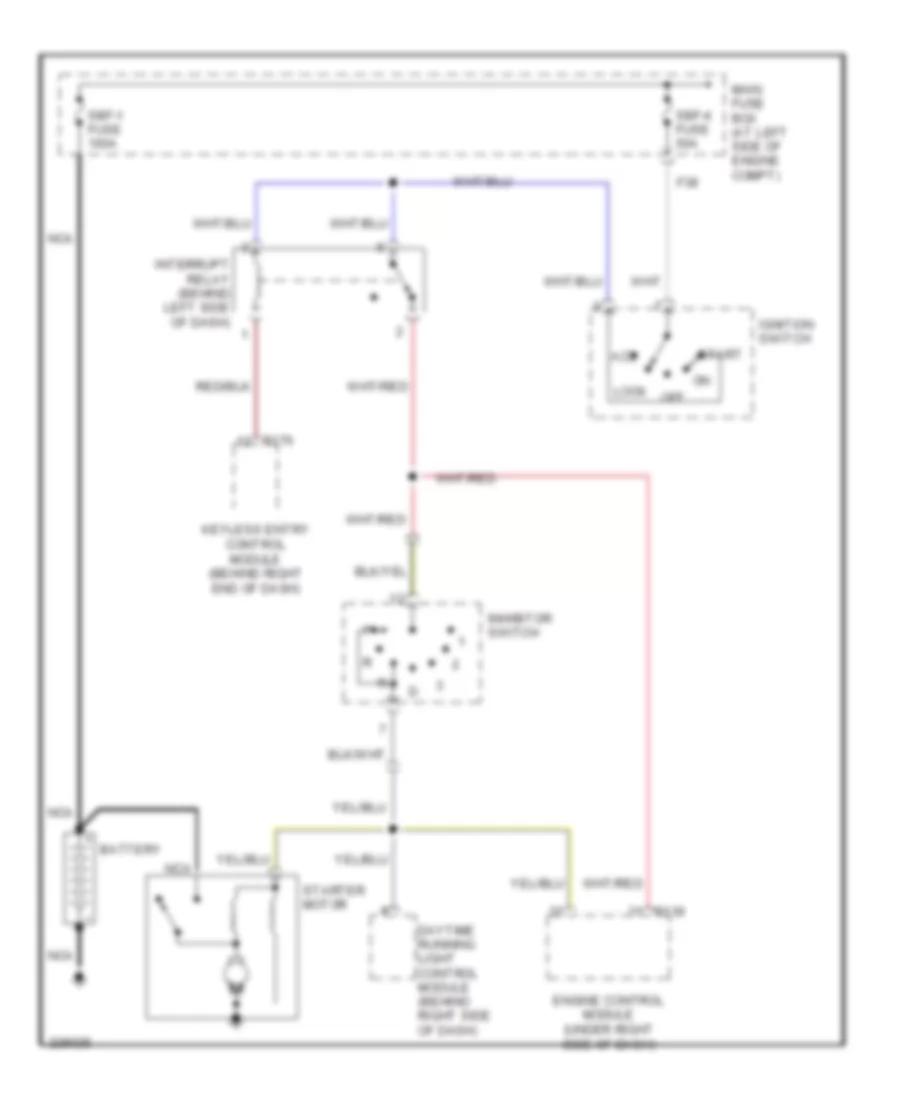 2.5L Turbo, Starting Wiring Diagram, AT for Subaru Forester X 2006