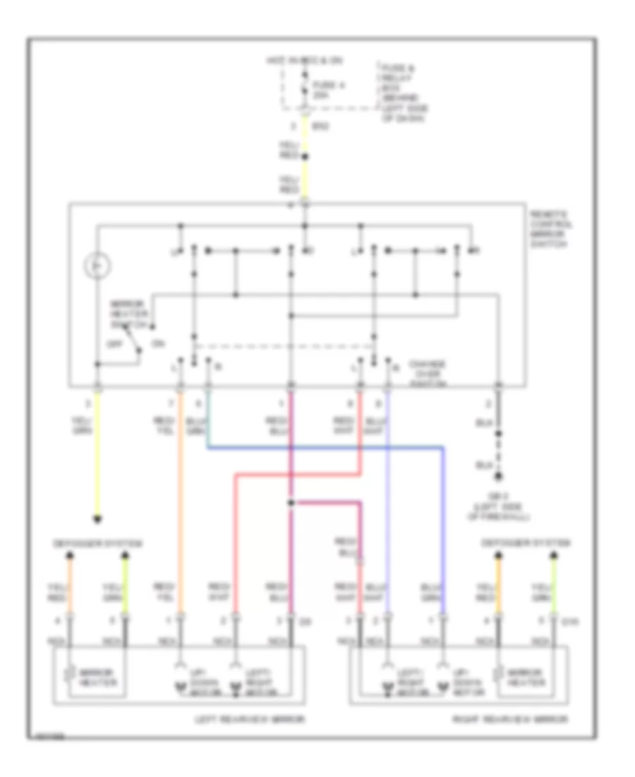 Power Mirror Wiring Diagram for Subaru Outback Limited 2002