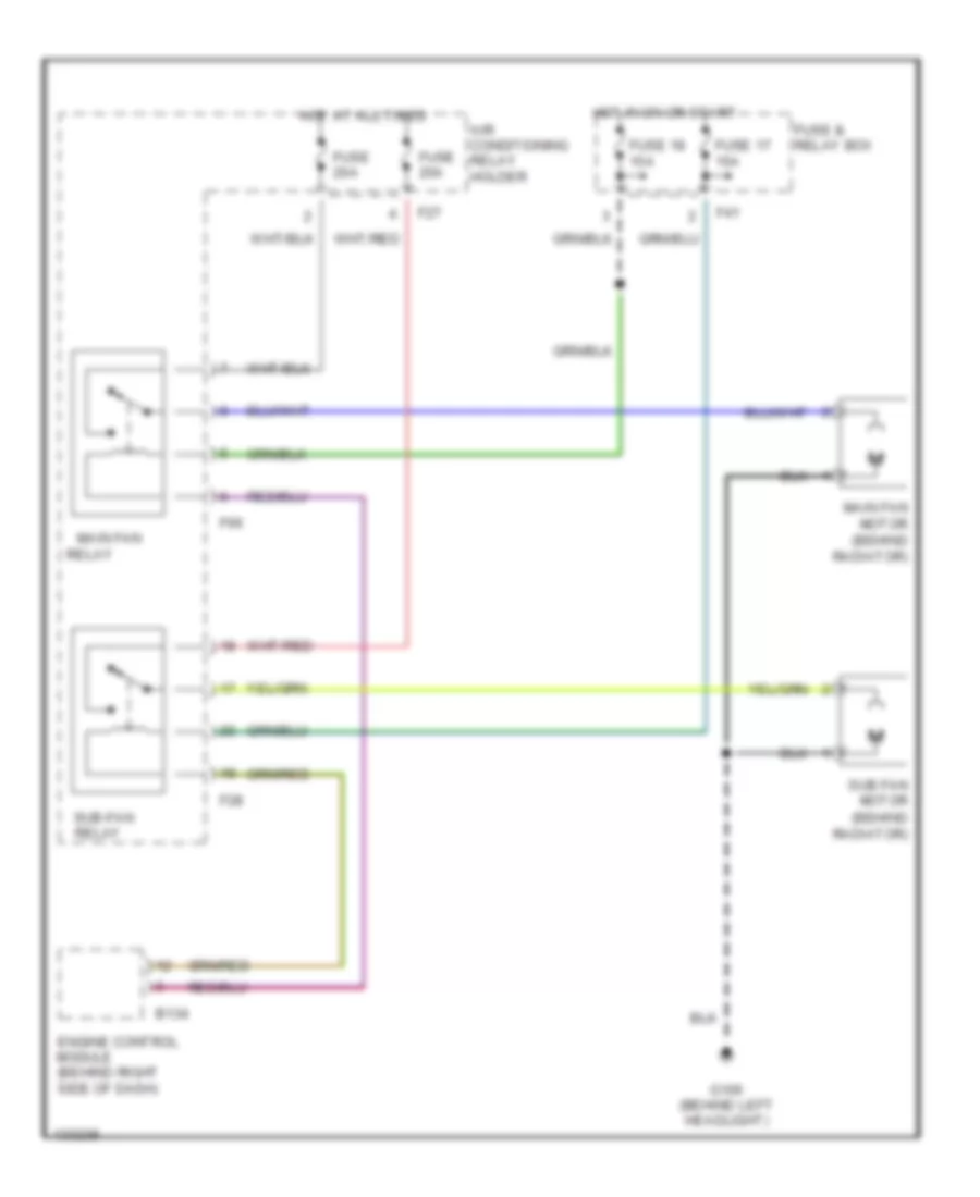 Cooling Fan Wiring Diagram for Subaru Outback 2000