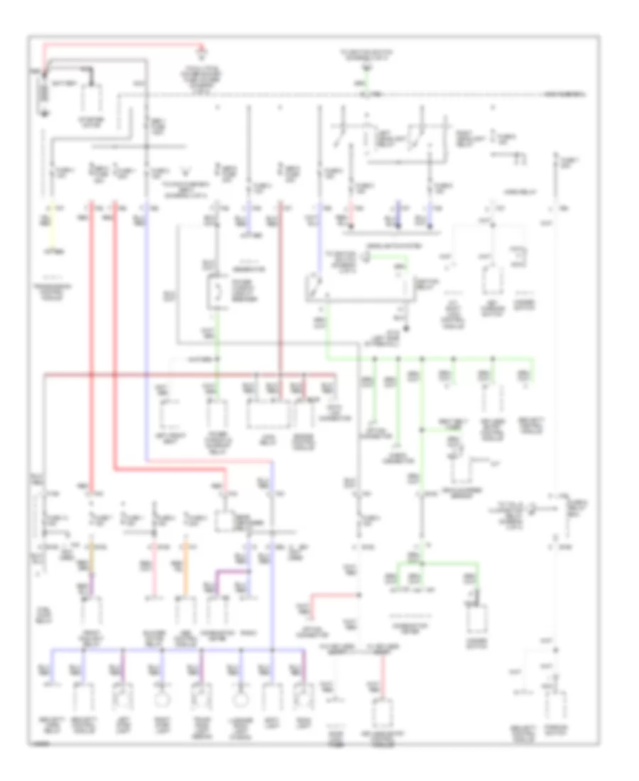 Power Distribution Wiring Diagram 1 of 4 for Subaru Outback 2000