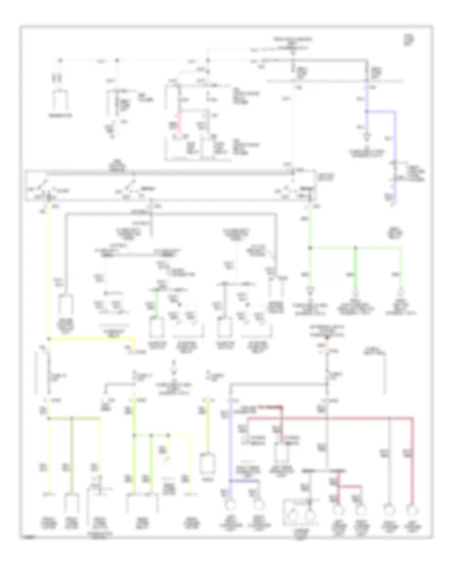 Power Distribution Wiring Diagram (2 of 4) for Subaru Outback 2000