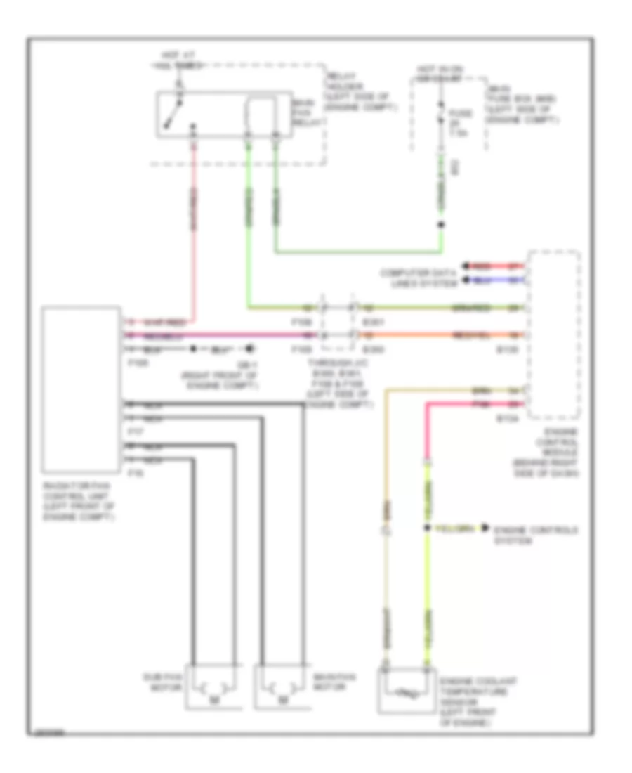 Cooling Fan Wiring Diagram for Subaru Tribeca Limited 2008