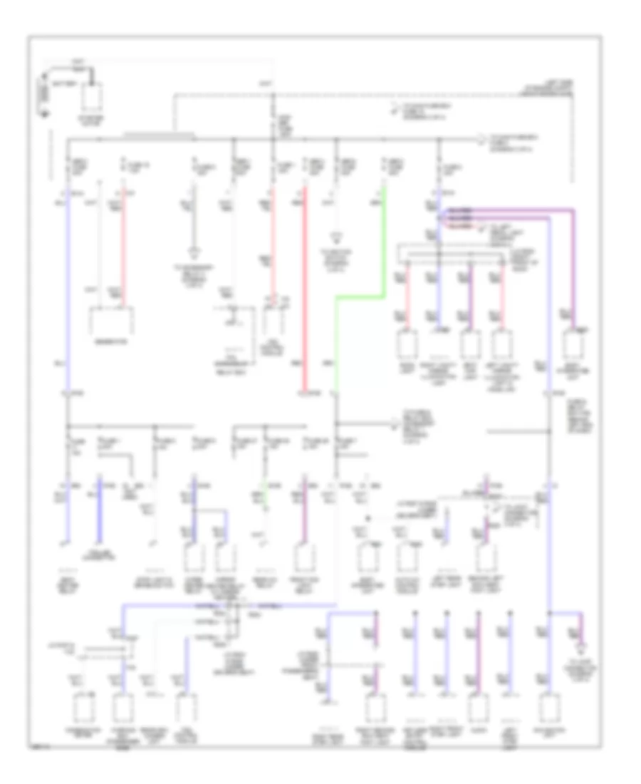 Power Distribution Wiring Diagram 1 of 4 for Subaru Tribeca Limited 2008