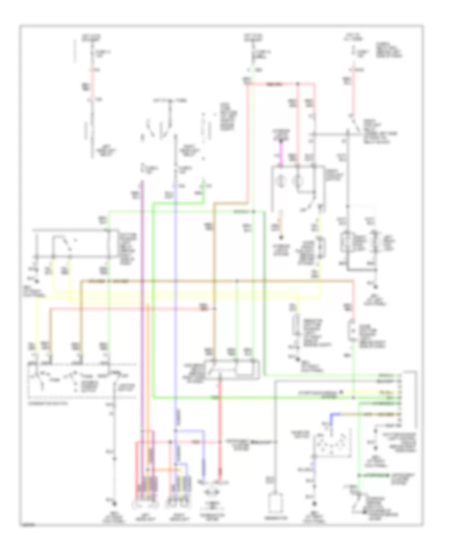 Headlamps Wiring Diagram without High Intensity Discharge for Subaru Forester XT Limited 2006