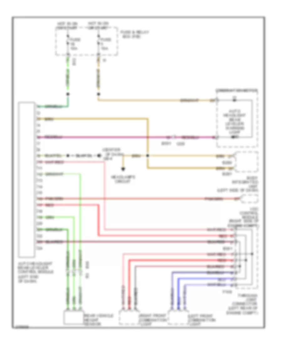 Headlamps Leveling Wiring Diagram for Subaru Impreza WRX STi Limited 2012