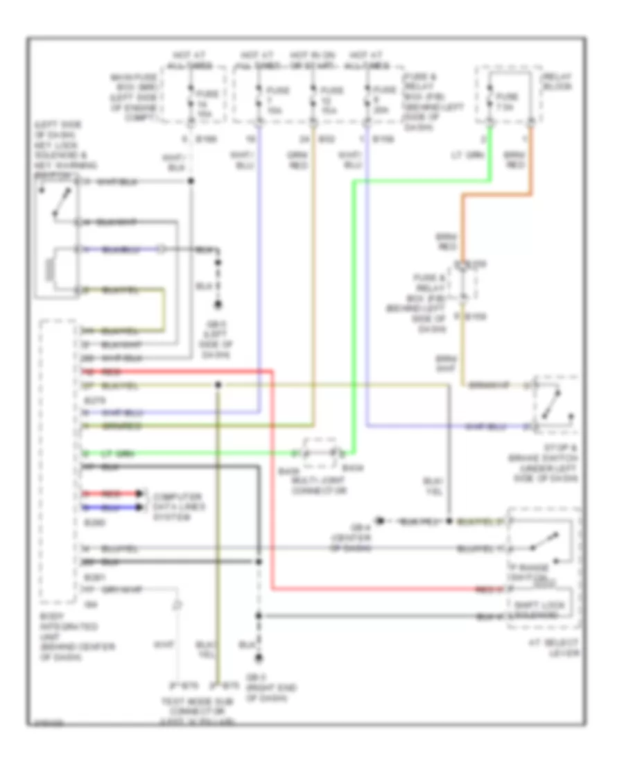 Shift Interlock Wiring Diagram for Subaru Forester X 2009