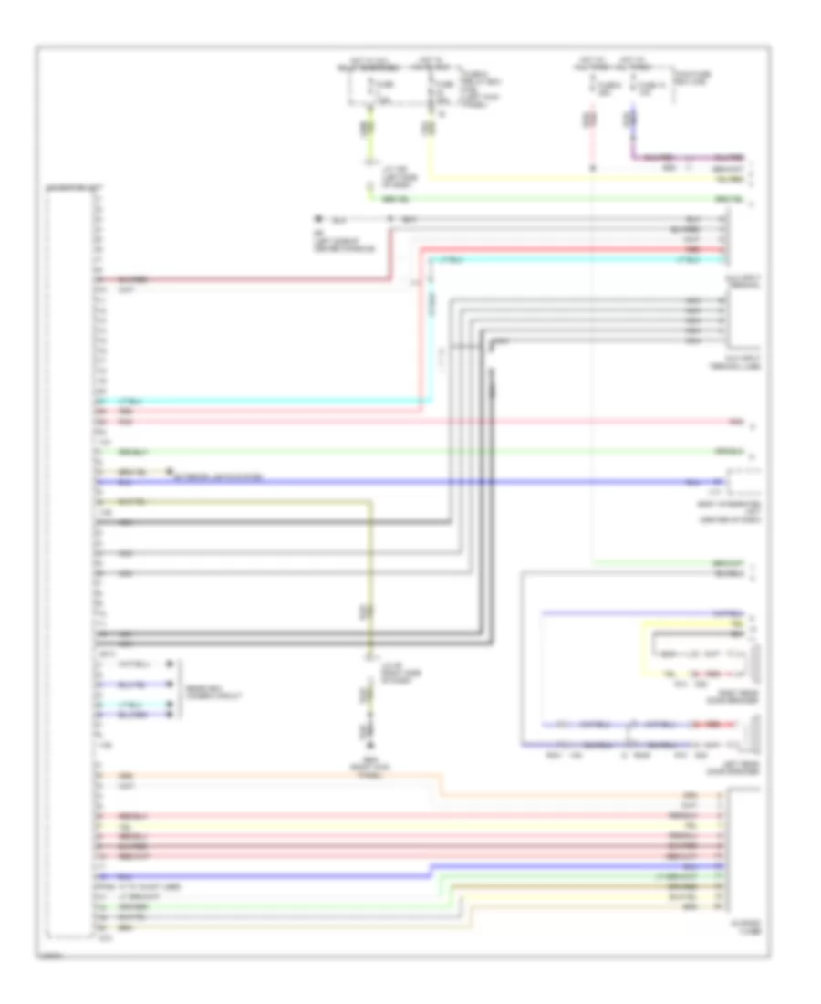 Navigation Wiring Diagram 1 of 2 for Subaru Legacy 2012