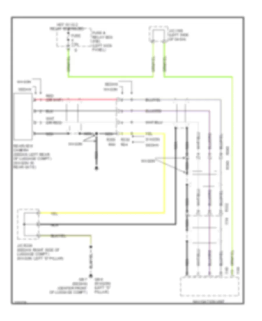 Rear View Camera Wiring Diagram with Navigation for Subaru Legacy 2012