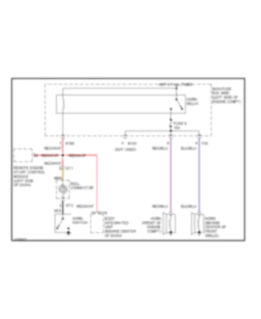Horn Wiring Diagram for Subaru Forester X Limited 2009