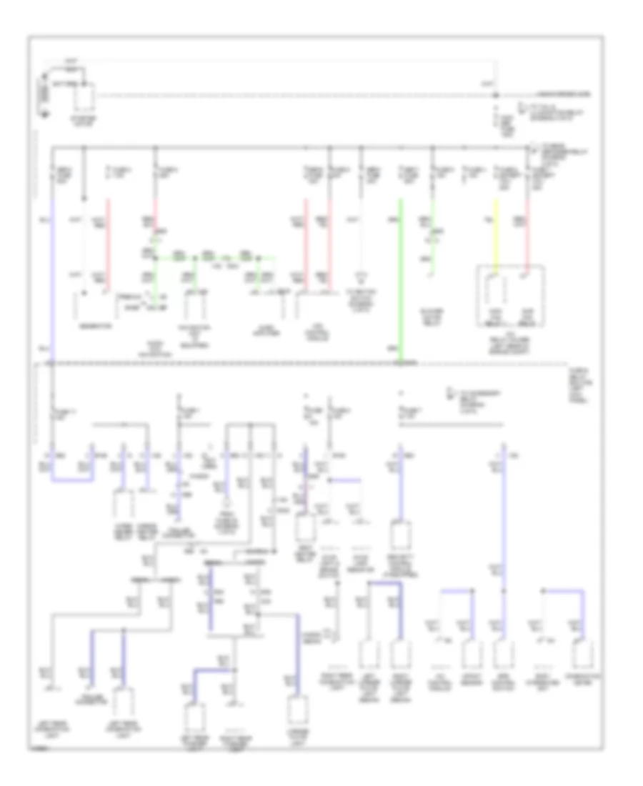Power Distribution Wiring Diagram 1 of 5 for Subaru Legacy Limited 2012