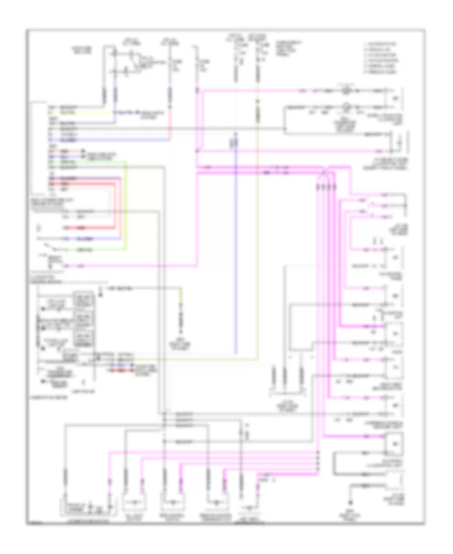 Instrument Illumination Wiring Diagram for Subaru Legacy Premium 2012