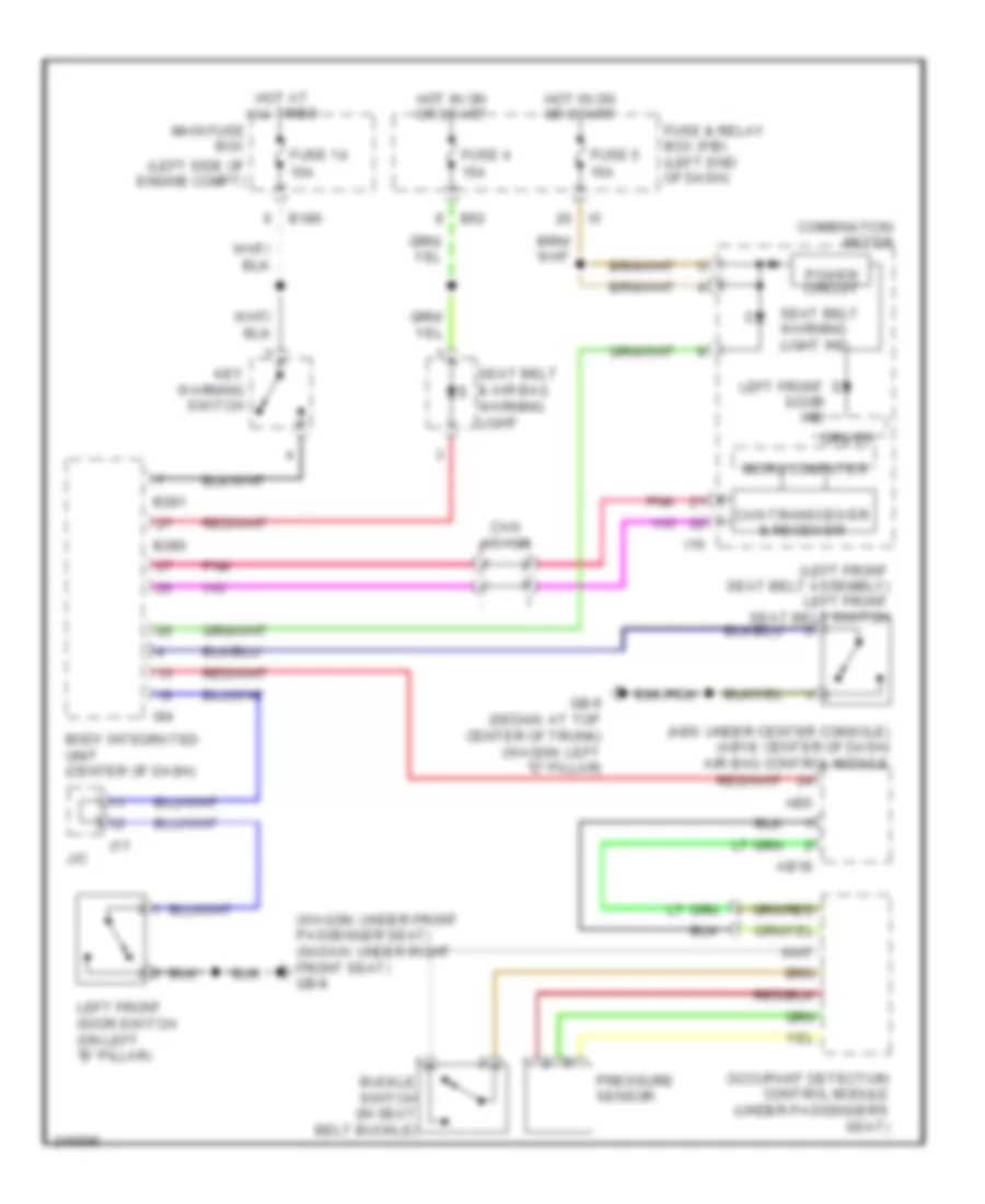 Chime Wiring Diagram for Subaru Legacy GT Limited 2006