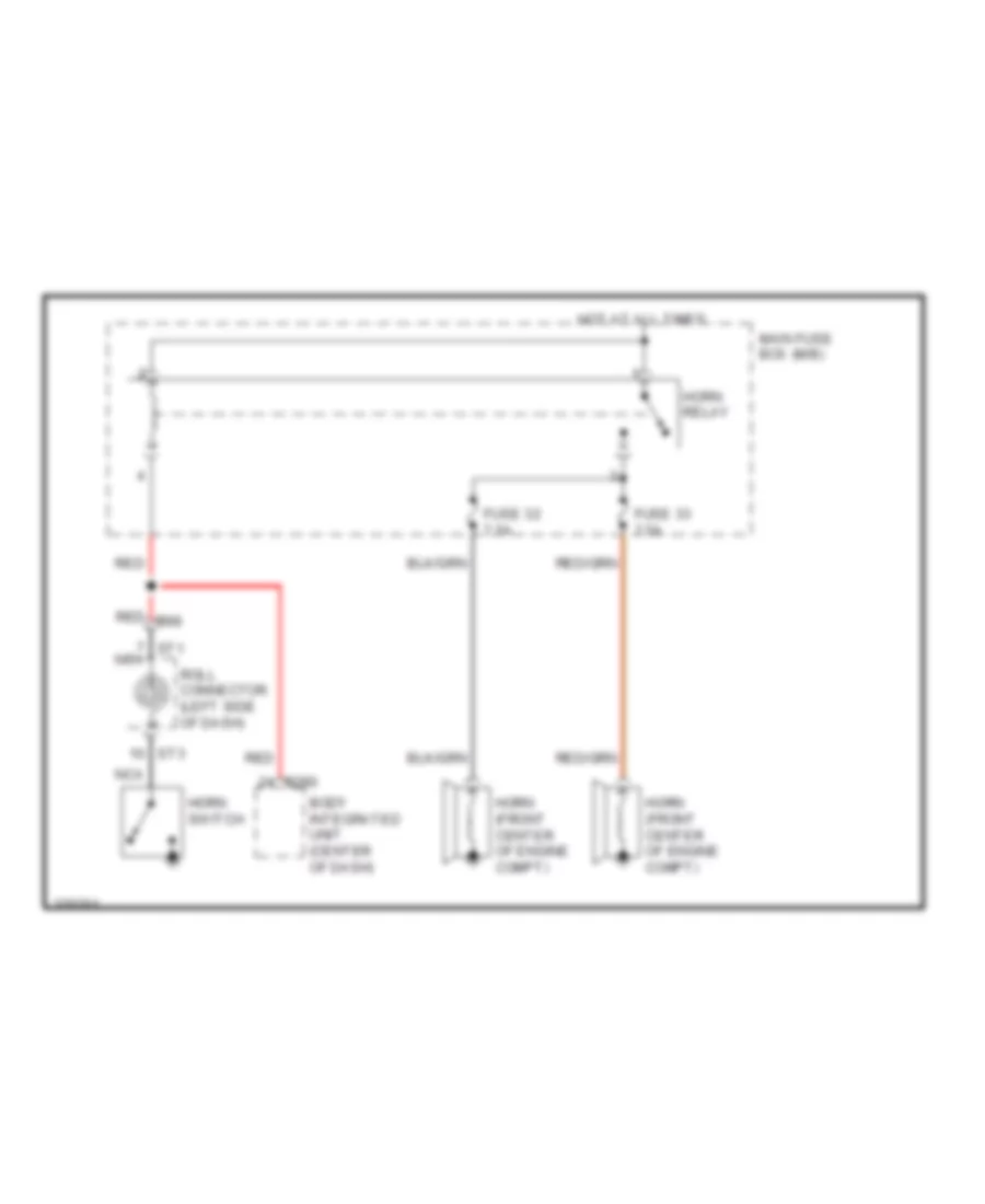 Электросхема звукового сигнал Гудка для Subaru Outback 2012