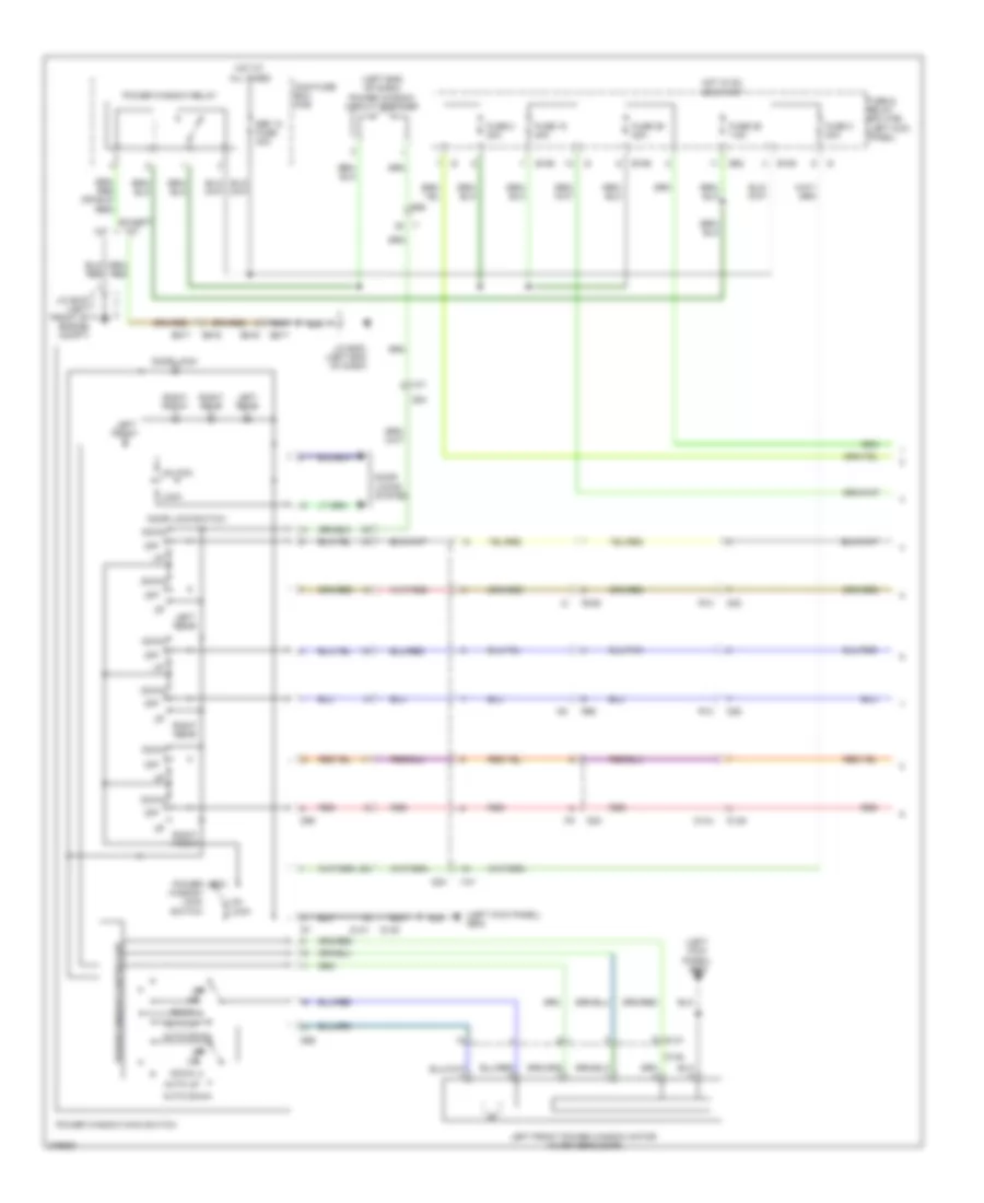Электросхема стеклоподъемников, С Автомобиль Функционирует (1 из 2) для Subaru Outback 2012