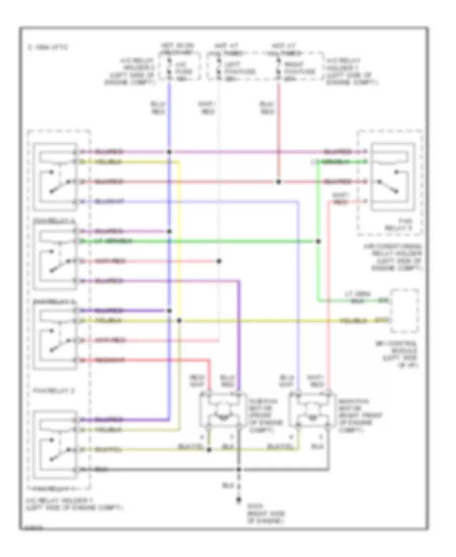 Cooling Fan Wiring Diagram for Subaru SVX 1993