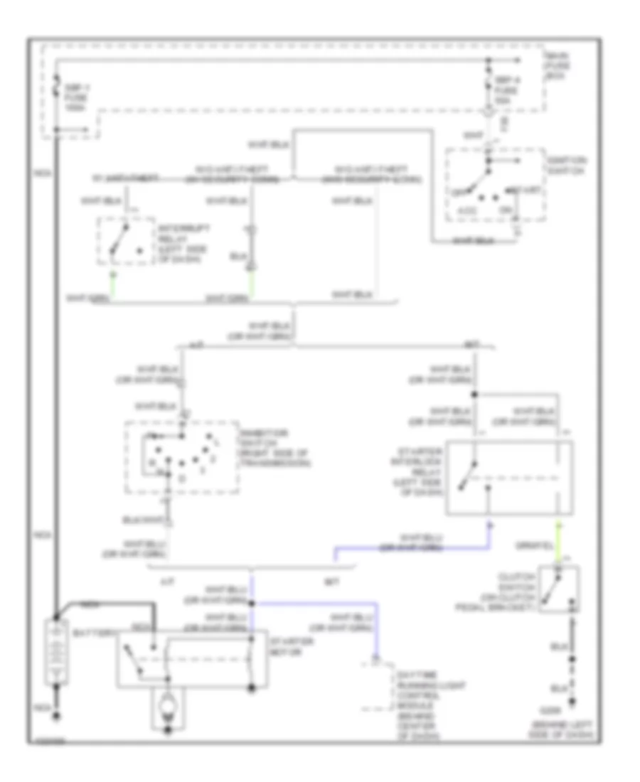 Starting Wiring Diagram for Subaru Outback Limited 2000