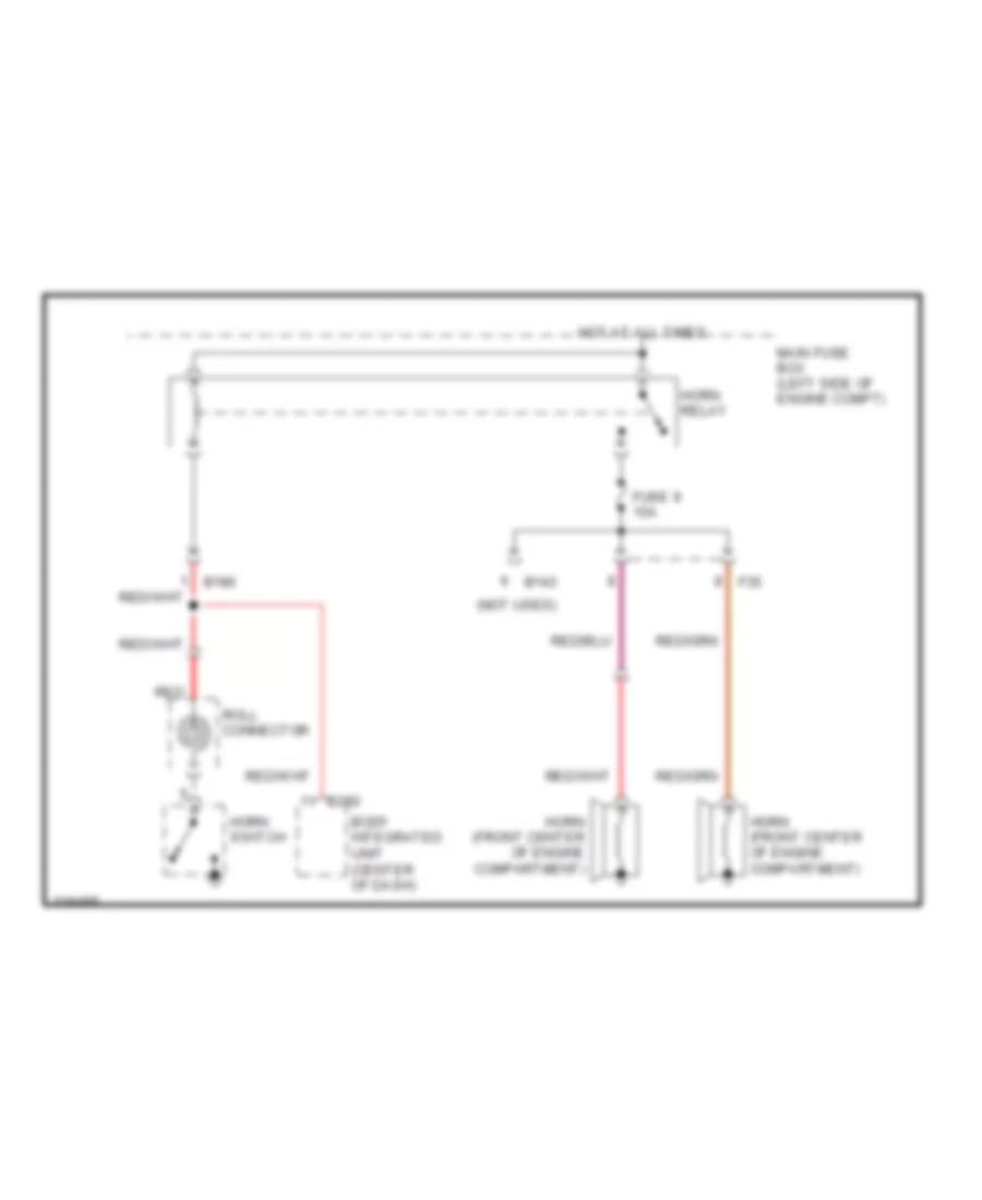 Horn Wiring Diagram for Subaru Legacy i 2006