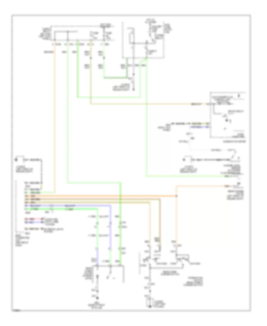 Rear Wiper Washer Wiring Diagram for Subaru Outback Premium 2012