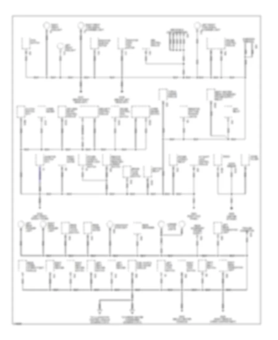 Ground Distribution Wiring Diagram 1 of 2 for Subaru Forester L 2001