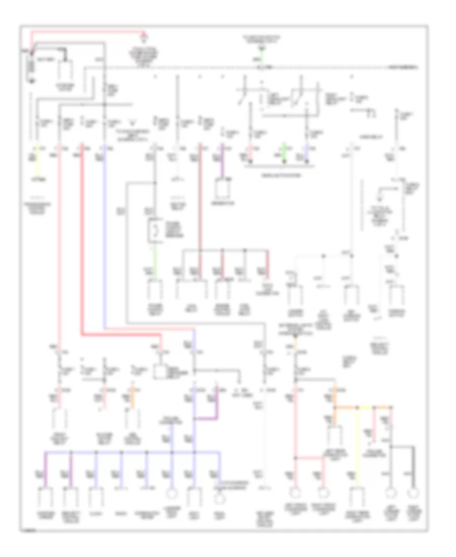 Power Distribution Wiring Diagram 1 of 4 for Subaru Forester L 2001