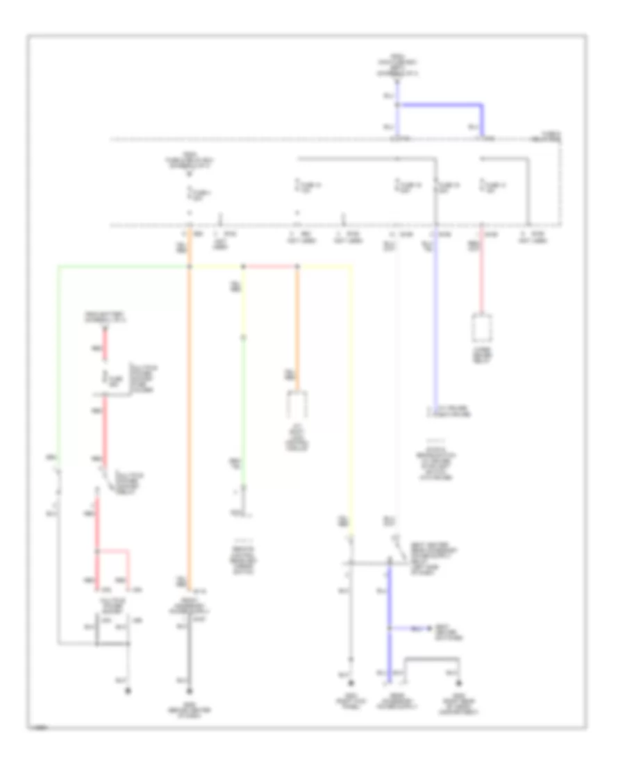 Power Distribution Wiring Diagram 3 of 4 for Subaru Forester L 2001