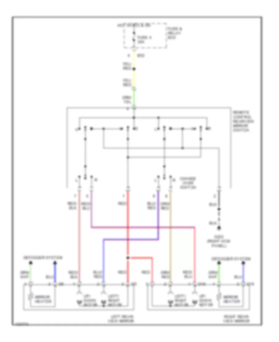 Power Mirror Wiring Diagram for Subaru Forester L 2001