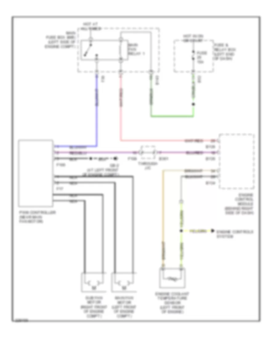 3.0L, Cooling Fan Wiring Diagram for Subaru Outback i 2006