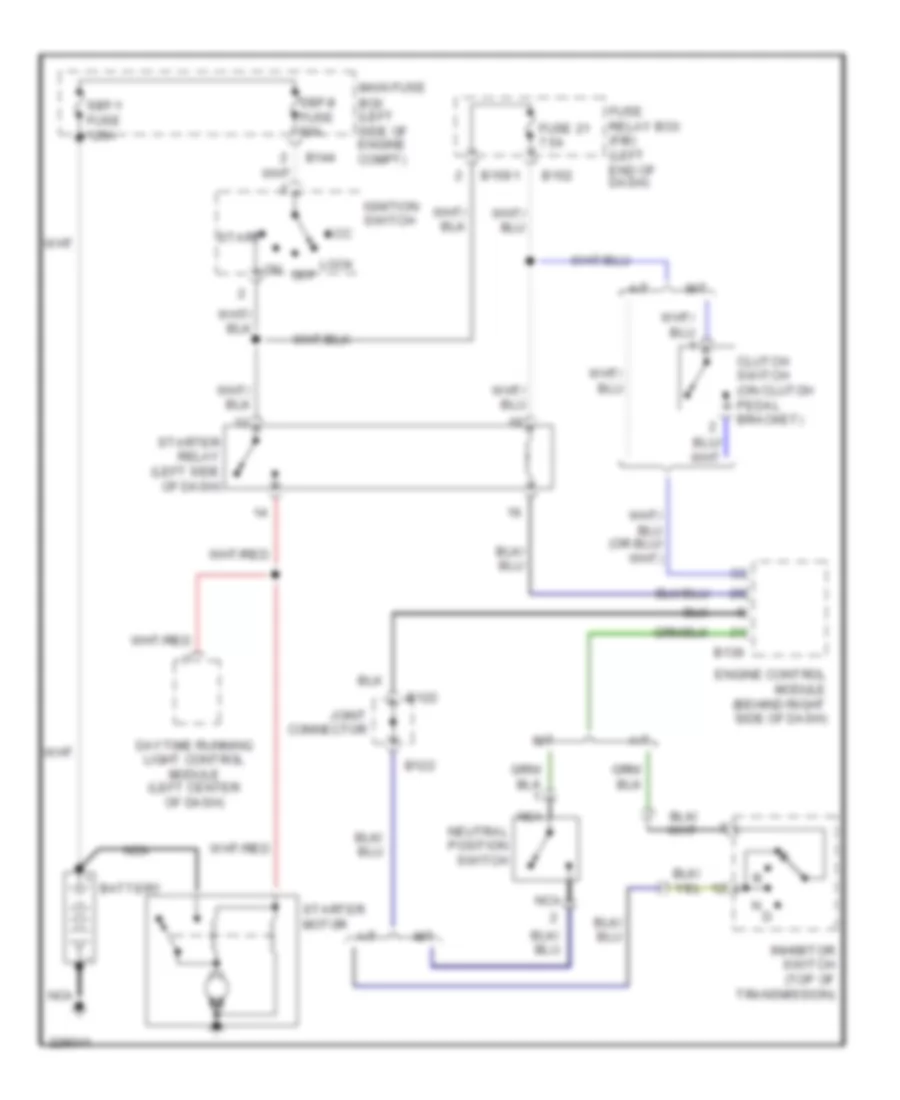 2.5L, Starting Wiring Diagram for Subaru Outback i 2006