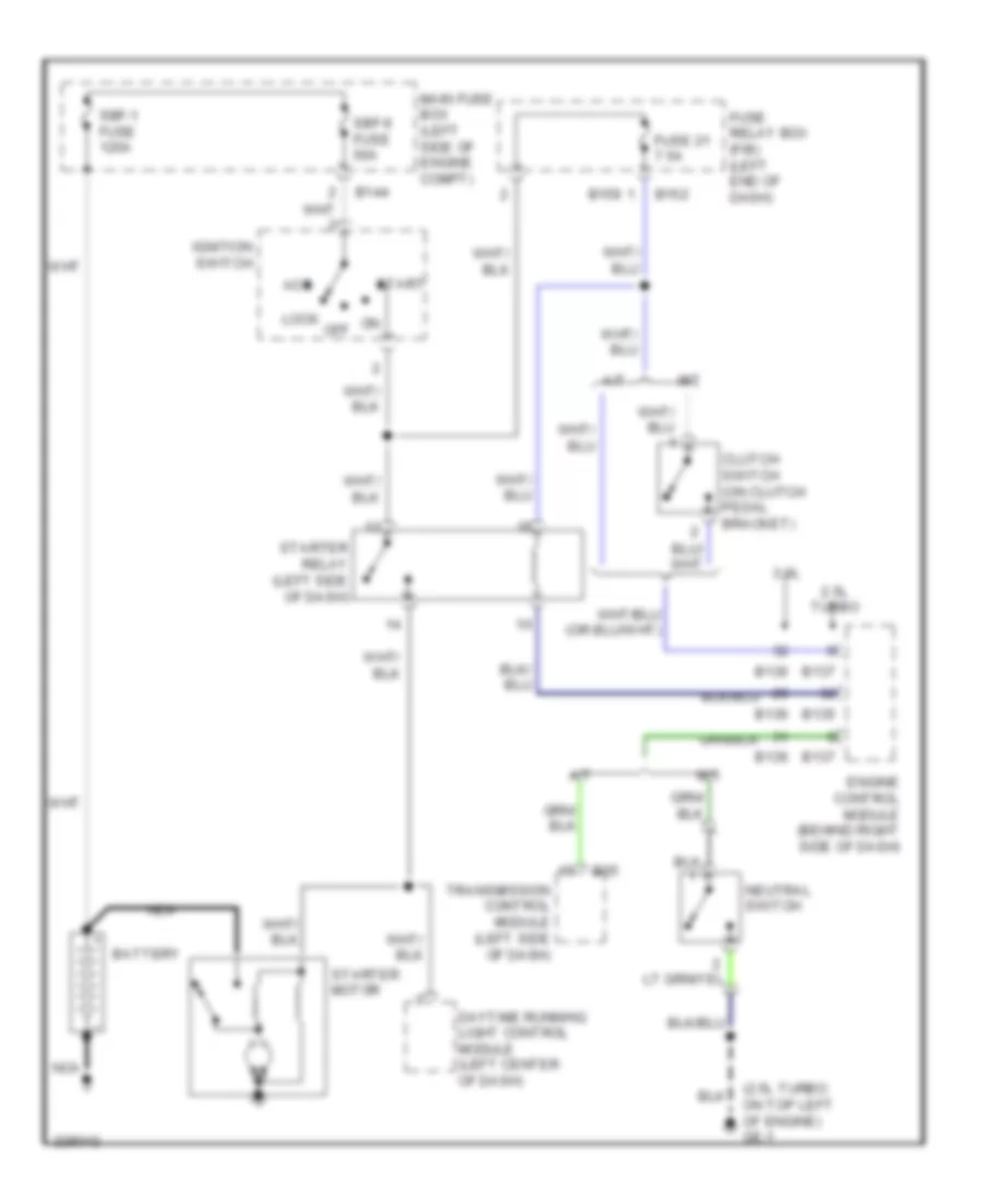 2.5L Turbo, Starting Wiring Diagram for Subaru Outback i 2006