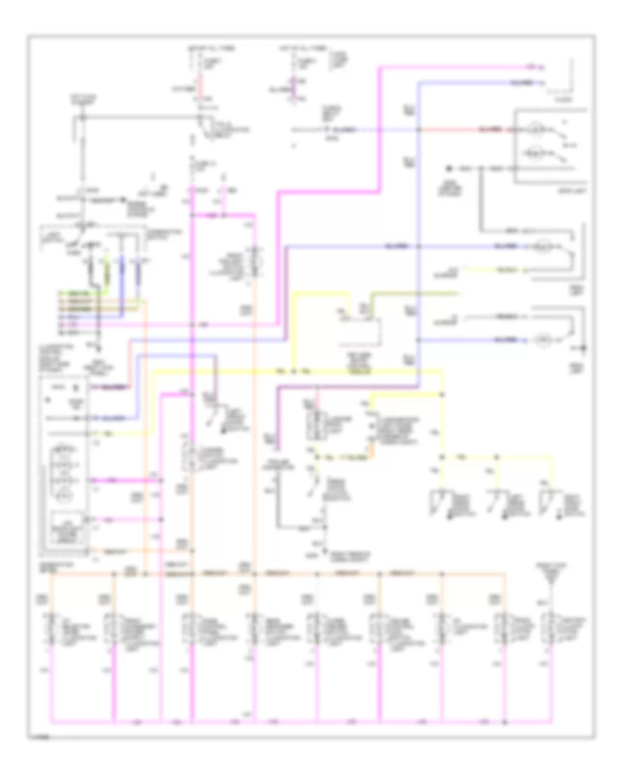 Interior Light Wiring Diagram for Subaru Forester S 2001