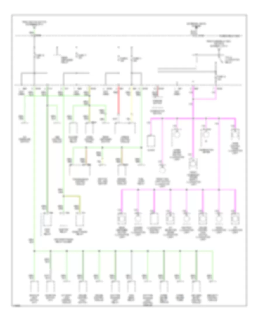 Power Distribution Wiring Diagram 4 of 4 for Subaru Forester S 2001