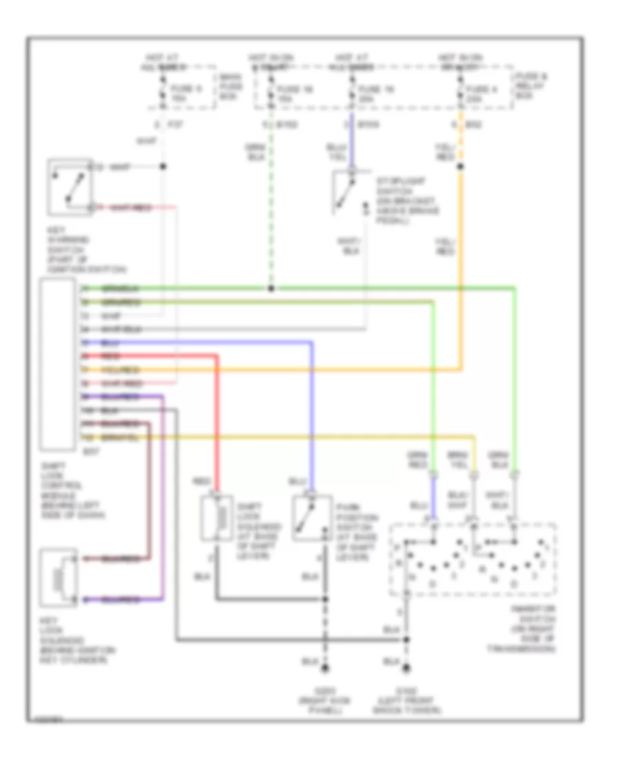 Shift Interlock Wiring Diagram for Subaru Forester S 2001