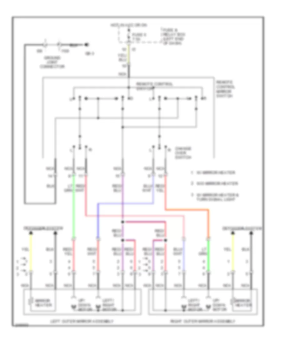 Power Mirror Wiring Diagram for Subaru Outback Limited 2006
