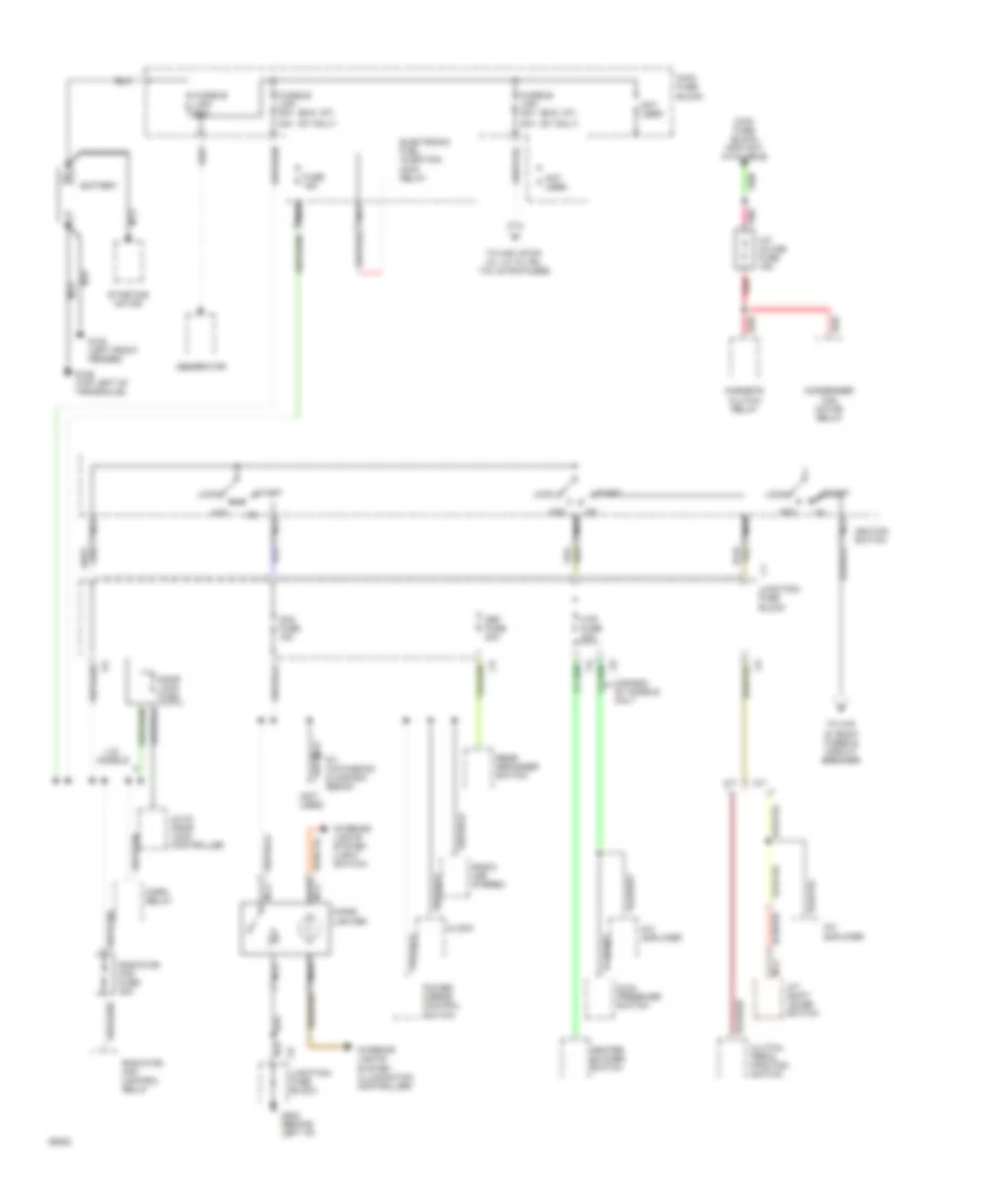 Электросхема блока предохранителей и реле (1 из 3) для Suzuki Swift GA 1993