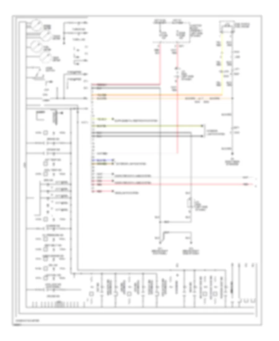 Электросхема панели приборов (1 из 2) для Suzuki SX4 Crossover 2012