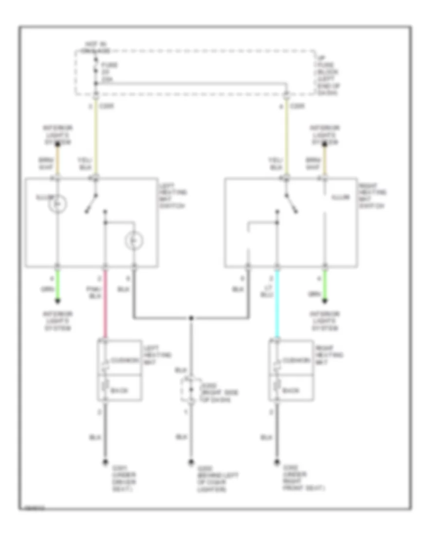 Heated Seats Wiring Diagram for Suzuki Verona EX 2004