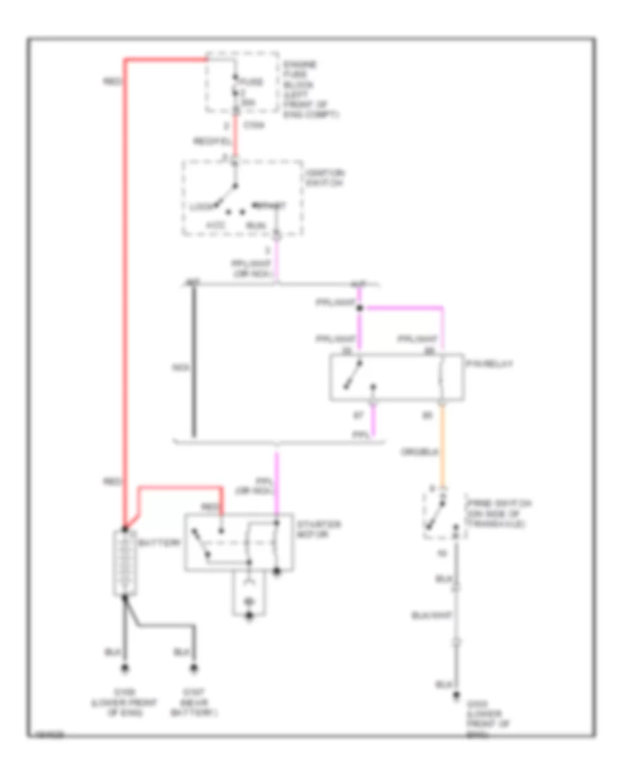 Starting Wiring Diagram for Suzuki Verona LX 2004