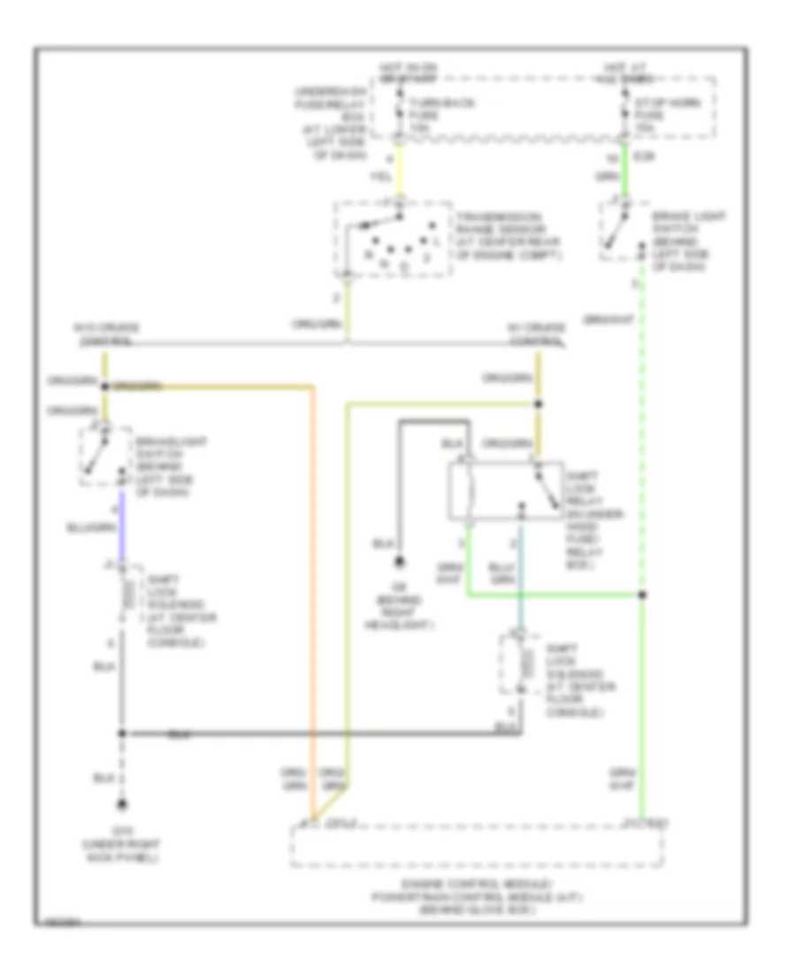 Shift Interlock Wiring Diagram for Suzuki Vitara 2004