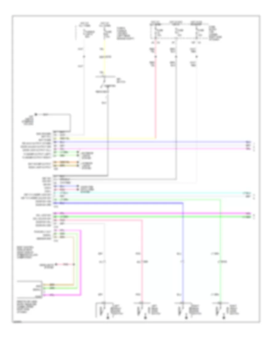 Door Lock  Keyless Entry Wiring Diagram Crew Cab 1 of 2 for Suzuki Equator RMZ 4 2010