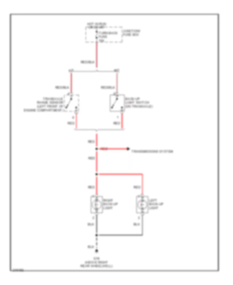 Back up Lamps Wiring Diagram for Suzuki Aerio LX 2005