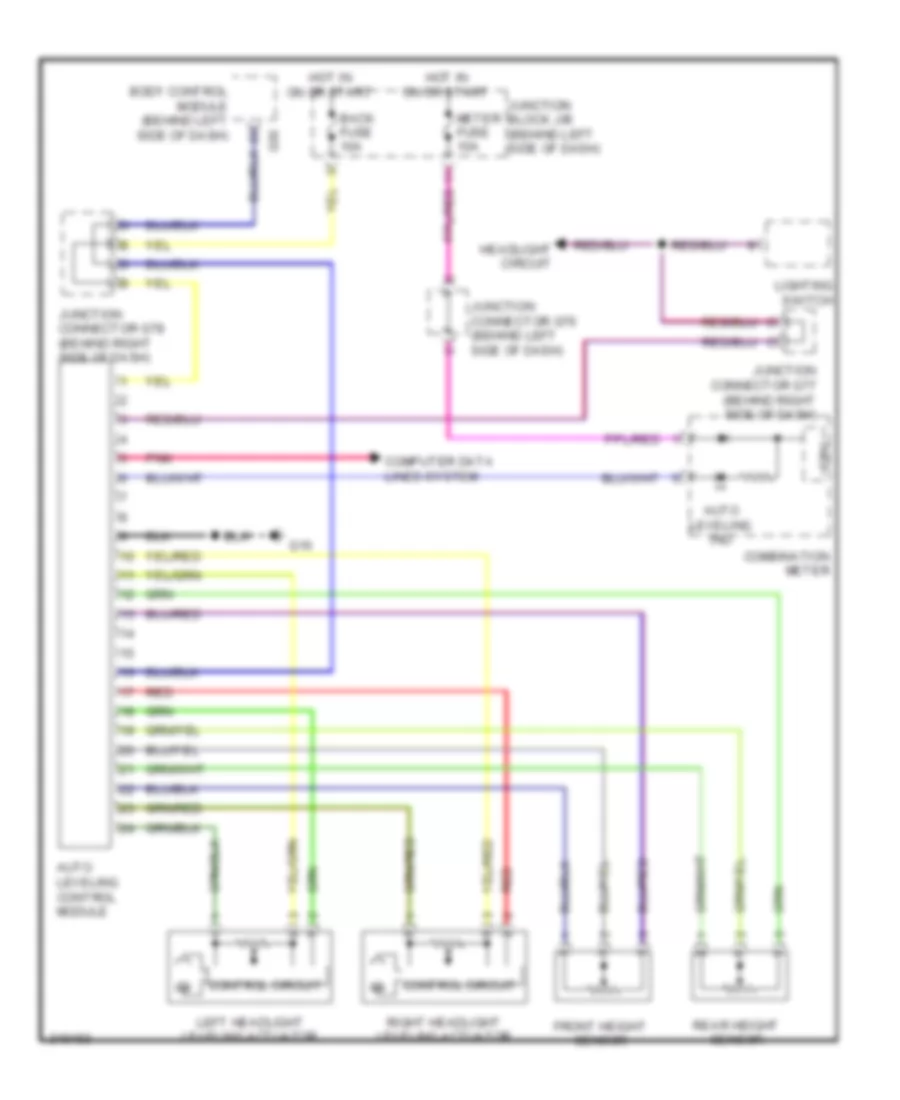 Headlamps Leveling Wiring Diagram for Suzuki Grand Vitara Limited 2010