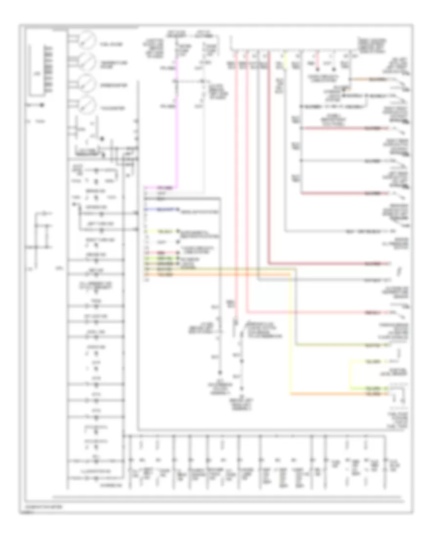Instrument Cluster Wiring Diagram for Suzuki Grand Vitara Limited 2010
