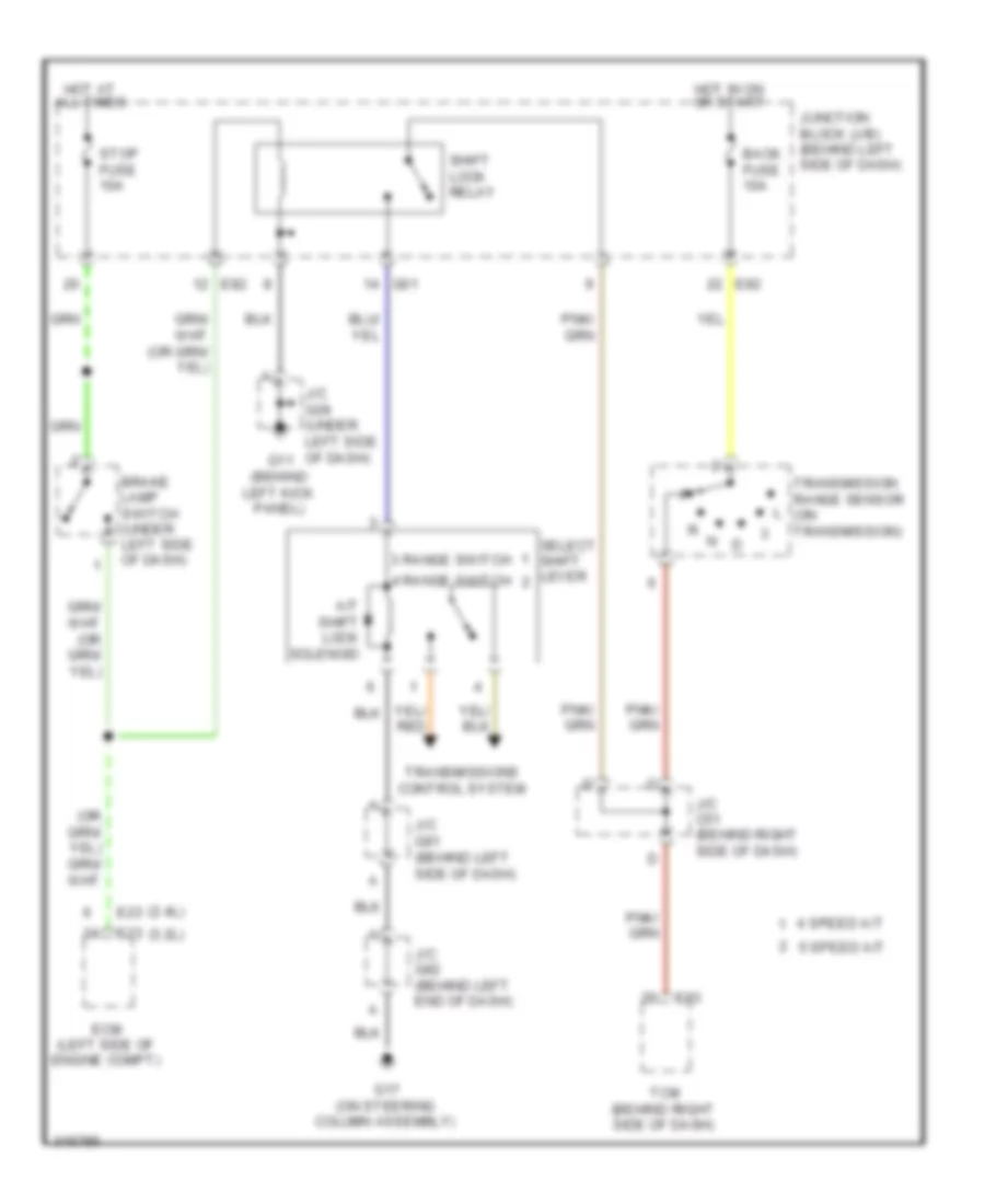 Shift Interlock Wiring Diagram for Suzuki Grand Vitara Limited 2010