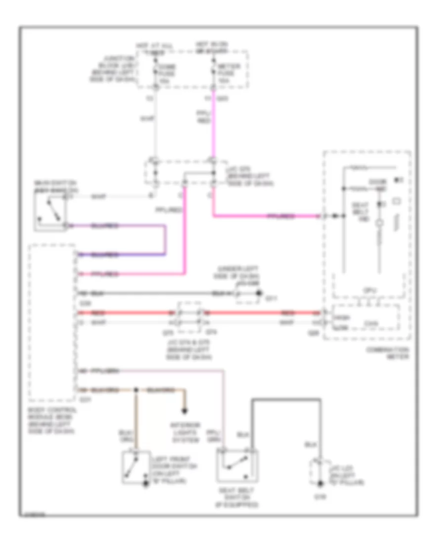 Chime Wiring Diagram for Suzuki Grand Vitara Limited 2010